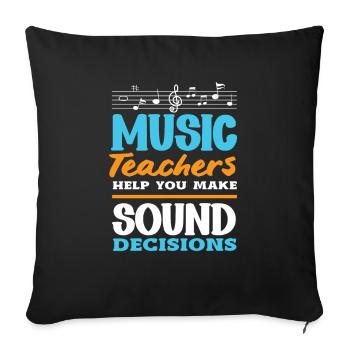 Funny Teacher Teacher Gift - Sofa pillowcase 17,3'' x 17,3'' (45 x 45 cm) - black - Front