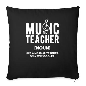 Funny Teacher Teacher Gift - Sofa pillowcase 17,3'' x 17,3'' (45 x 45 cm) - black - Front