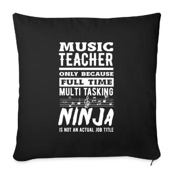 Funny Teacher Teacher Gift - Sofa pillowcase 17,3'' x 17,3'' (45 x 45 cm) - black - Front