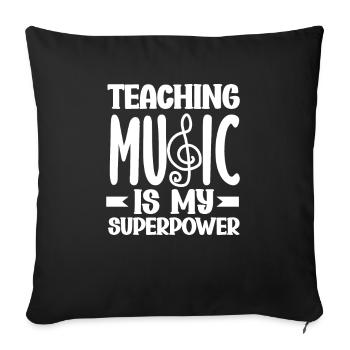 Lustiges Lehrer Lehrerinnen Geschenk - Sofakissenbezug 45 x 45 cm - Schwarz - Vorne