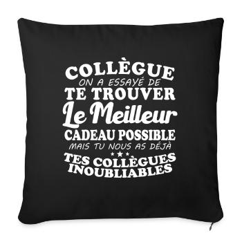 Colleague we tried to find you the best - Sofa pillowcase 17,3'' x 17,3'' (45 x 45 cm) - black - Front