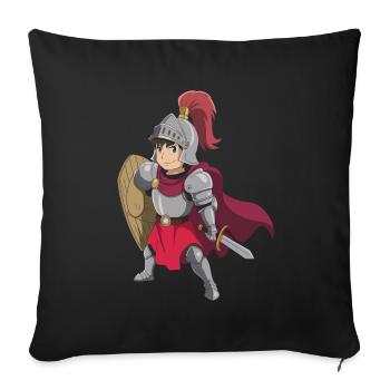 Freundlicher Ritter als Geburtstagsgeschenk Design - Sofakissenbezug 45 x 45 cm - Schwarz - Vorne