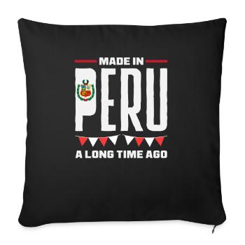 Peru Peruvian Gift - Sofa pillowcase 17,3'' x 17,3'' (45 x 45 cm) - black - Front