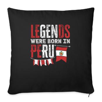 Peru Peruvian Gift - Sofa pillowcase 17,3'' x 17,3'' (45 x 45 cm) - black - Front