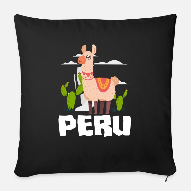 Peru Peruaner Geschenk - Sofakissenbezug 45 x 45 cm - Schwarz