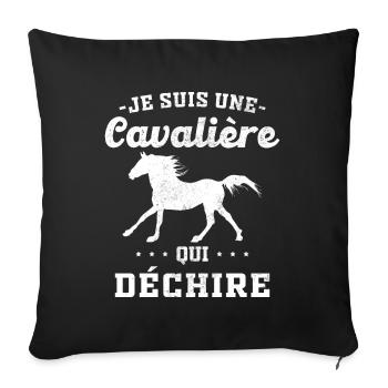 I'm a Rider Who Tears Gift - Sofa pillowcase 17,3'' x 17,3'' (45 x 45 cm) - black - Front