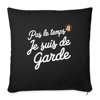 No Time I'm on Duty Jobs Heroes Humor - Sofa pillowcase 17,3'' x 17,3'' (45 x 45 cm) - black - Front