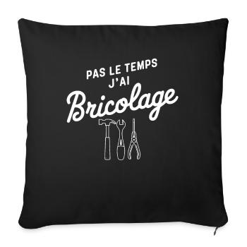 No Time I Have DIY Passion DIY Handyman - Sofa pillowcase 17,3'' x 17,3'' (45 x 45 cm) - black - Front