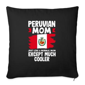 Peru Peruvian Gift - Sofa pillowcase 17,3'' x 17,3'' (45 x 45 cm) - black - Front