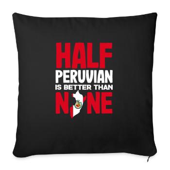 Peru Peruvian Gift - Sofa pillowcase 17,3'' x 17,3'' (45 x 45 cm) - black - Front