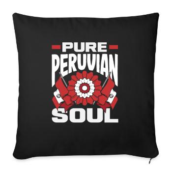 Peru Peruvian Gift - Sofa pillowcase 17,3'' x 17,3'' (45 x 45 cm) - black - Front