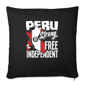 Peru Peruvian Gift - Sofa pillowcase 17,3'' x 17,3'' (45 x 45 cm) - black - Front