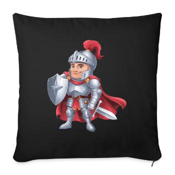 Freundlicher Ritter als Geburtstagsgeschenk Design - Sofakissenbezug 45 x 45 cm - Schwarz - Vorne