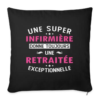 A great nurse always gives a pensioner - Sofa pillowcase 17,3'' x 17,3'' (45 x 45 cm) - black - Front