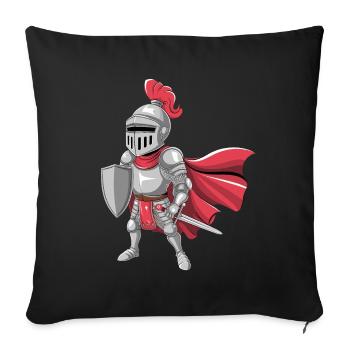 Freundlicher Ritter als Geburtstagsgeschenk Design - Sofakissenbezug 45 x 45 cm - Schwarz - Vorne