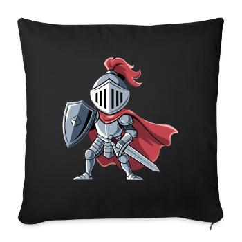 Freundlicher Ritter als Geburtstagsgeschenk Design - Sofakissenbezug 45 x 45 cm - Schwarz - Vorne