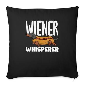 Hot Dog Lover: Viennese Whisperer - Sofa pillowcase 17,3'' x 17,3'' (45 x 45 cm) - black - Front