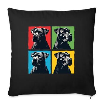Cane Corso für einen Cane Corso Besitzer - Sofakissenbezug 45 x 45 cm - Schwarz - Vorne