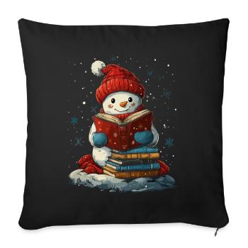 Snowman Christmas Decoration Women Men Children - Sofa pillowcase 17,3'' x 17,3'' (45 x 45 cm) - black - Front