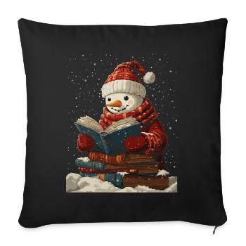 Snowman Christmas Decoration Women Men Children - Sofa pillowcase 17,3'' x 17,3'' (45 x 45 cm) - black - Front