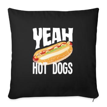, gâteries pour hot-dogs - Housse de coussin décorative 45 x 45 cm - noir - Devant
