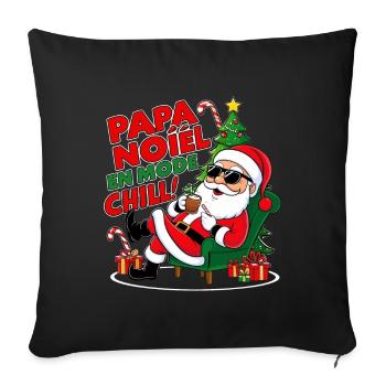 Santa Claus in Chill Mode - Sofa pillowcase 17,3'' x 17,3'' (45 x 45 cm) - black - Front