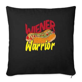 Viennese Warrior Hot Dog Fan - Sofa pillowcase 17,3'' x 17,3'' (45 x 45 cm) - black - Front