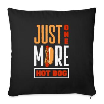 Seulement un connaisseur de hot-dogs - Housse de coussin décorative 45 x 45 cm - noir - Devant