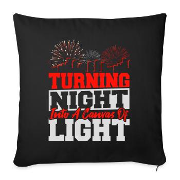 Pyrotechnicien Pétard Pyro Crew - Housse de coussin décorative 45 x 45 cm - noir - Devant