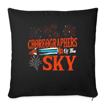Fireworks Fire Marshal Pyro Crew - Sofa pillowcase 17,3'' x 17,3'' (45 x 45 cm) - black - Front