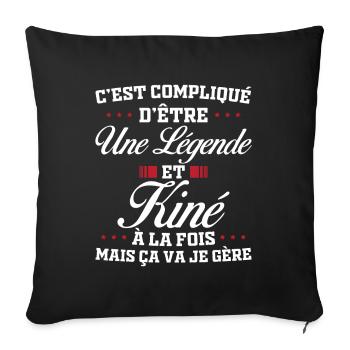 A legend and physiotherapist - Sofa pillowcase 17,3'' x 17,3'' (45 x 45 cm) - black - Front