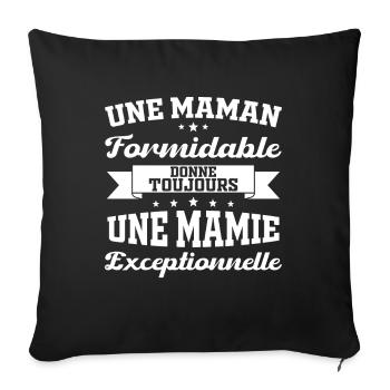 Cadeau pour Grand-Mère - Une Mamie Exceptionnelle - Housse de coussin décorative 45 x 45 cm - noir - Devant