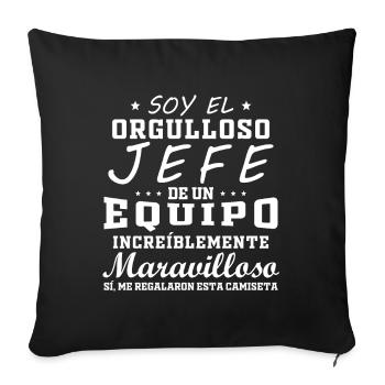 Plaisir pour le patron dans le bureau patron pride - Housse de coussin décorative 45 x 45 cm - noir - Devant