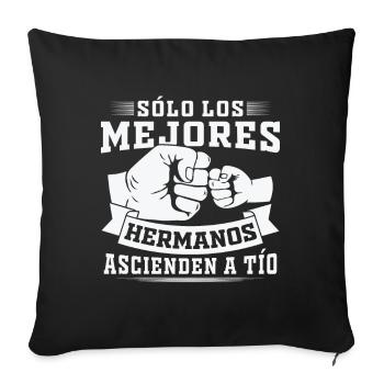 Seuls les meilleurs frères sont promus oncle - Housse de coussin décorative 45 x 45 cm - noir - Devant