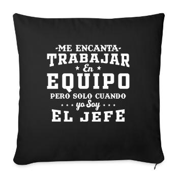 Seulement quand je suis le patron Patron Gracious Gift - Housse de coussin décorative 45 x 45 cm - noir - Devant