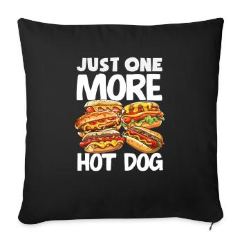 Just a hot dog lover design - Sofa pillowcase 17,3'' x 17,3'' (45 x 45 cm) - black - Front