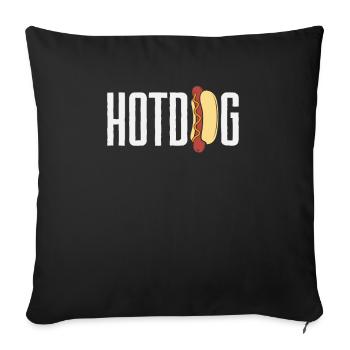 Hot Dog Lover Design Funny Style - Sofa pillowcase 17,3'' x 17,3'' (45 x 45 cm) - black - Front