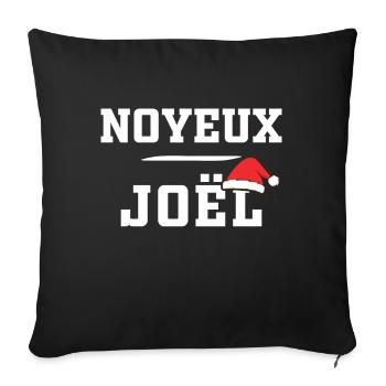 Humour Joël, Noyeux Joël Cadeau Joyeux Noël - Housse de coussin décorative 45 x 45 cm - noir - Devant