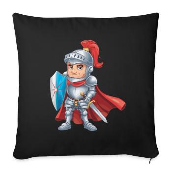 Freundlicher Ritter als Geburtstagsgeschenk Design - Sofakissenbezug 45 x 45 cm - Schwarz - Vorne