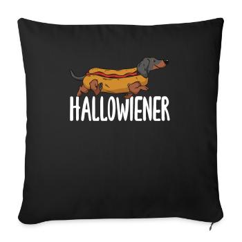Halloween Hot Dogs Fun With Hallowiener - Sofa pillowcase 17,3'' x 17,3'' (45 x 45 cm) - black - Front