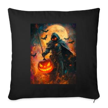 Halloween Geschenk Frauen Ritter Männer Kinder - Sofakissenbezug 45 x 45 cm - Schwarz - Vorne
