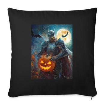 Halloween Geschenk Frauen Ritter Männer Kinder - Sofakissenbezug 45 x 45 cm - Schwarz - Vorne