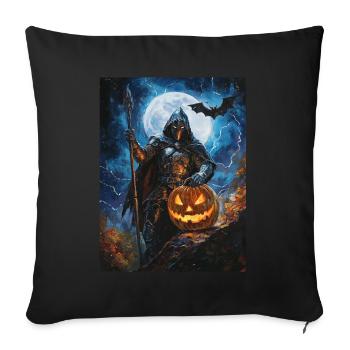 Halloween Geschenk Frauen Ritter Männer Kinder - Sofakissenbezug 45 x 45 cm - Schwarz - Vorne