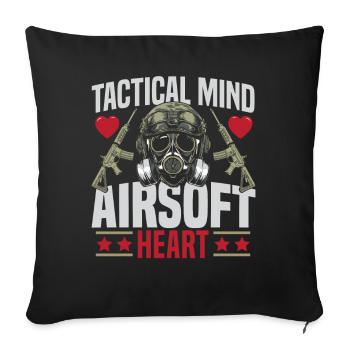 Airsoft Battles BB Guns Skirmish Ich mag Airsoft - Sofakissenbezug 45 x 45 cm - Schwarz - Vorne