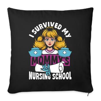 Abschluss Krankenschwester Krankenpflege Mutter - Sofakissenbezug 45 x 45 cm - Schwarz - Vorne