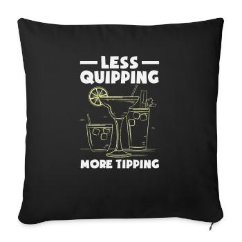 Lustiger Barkeeper Spruch Barkeeper Geschenk - Sofakissenbezug 45 x 45 cm - Schwarz - Vorne
