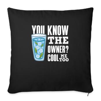 Lustiger Barkeeper Spruch Barkeeper Geschenk - Sofakissenbezug 45 x 45 cm - Schwarz - Vorne
