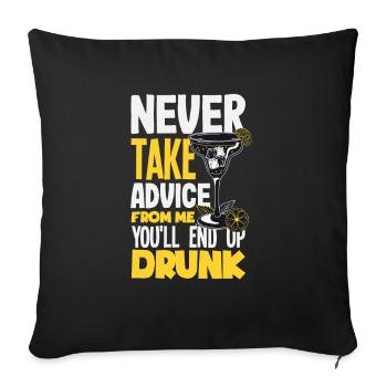 Funny Bartender Saying Bartender Gift - Sofa pillowcase 17,3'' x 17,3'' (45 x 45 cm) - black - Front