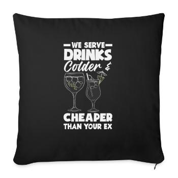 Funny Bartender Saying Bartender Gift - Sofa pillowcase 17,3'' x 17,3'' (45 x 45 cm) - black - Front