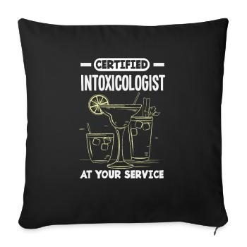 Lustiger Barkeeper Spruch Barkeeper Geschenk - Sofakissenbezug 45 x 45 cm - Schwarz - Vorne